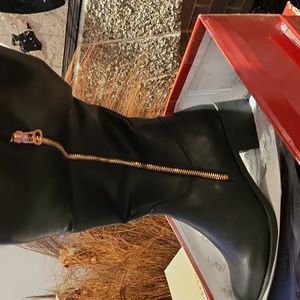 Faux Leather over the knee boots